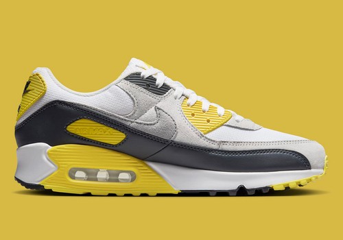 Nike Air Max 90 White Lightning Yellow Smoke Grey Nby DM0029-111 Men's - Picture 7 of 16