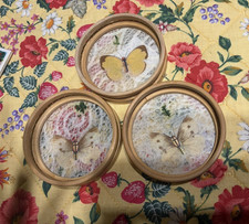 Wood & Resin Butterfly Round Coaster Set, Bro...