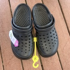 Joybees Mens Sz 8 women Sz 10 Active Clog Breathable Black Shoes new no box