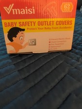 Vmaisi Baby Proofing Electrical Safety Outlet Plug Covers, 62ct pack New
