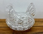 Stunning Large Vintage Marquis by Waterford Crystal Hen on Nest Covered Bowl 9"