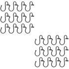  Set of 2 Vorhangringe Mit Haken Vorhänge Duschvorhanghaken Vorhanggleiterhaken