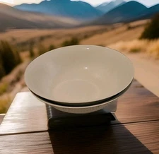 Crate & Barrel Soup Pasta Salad Bowls 9" Set of 2 White Vegetable Serving Bowls 