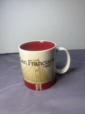 STARBUCKS SAN FRANCISCO GLOBAL ICON  16 OZ RED SKYLINE LANDMARK MUG 2010