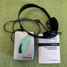 Sony WM-EX190 Walkman Mega Bass Cassette Player Headphones Manual Works