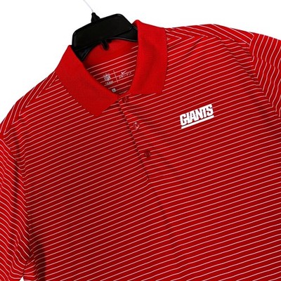 New York Giants Nike Performance Golf Polo Shirt Men L Dri-FIT Game Day Fan Wear