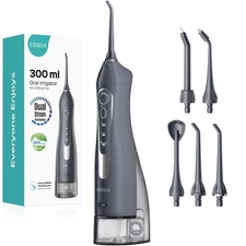 COSLUS Water Dental Flosser Teeth Pick Portable Cordless Oral Irrigator 300ML...