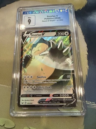 CGC 9 Snorlax V Holo Full Art 141/202 Sword & Shield 2020