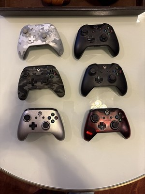 Lot of 6 - Official Microsoft Xbox Wireless Controller Black 1914 PARTS**