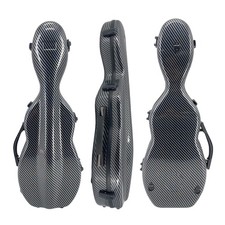 4/4 Violin Case Mixed Carbon Fiber Violin Box Black Strong Light with Straps