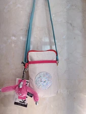 NWT Kipling TALLY Phone Bag With Adjustable Crossbody Strap in ivory white