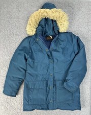 VTG Eddie Bauer Goose Down Long Parks With Sherpa Hood / Women s Large