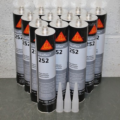 EXPIRED 11/2025 - (13) Sika SikaFlex 252 Polyurethane Sealant 90915, 10oz, White