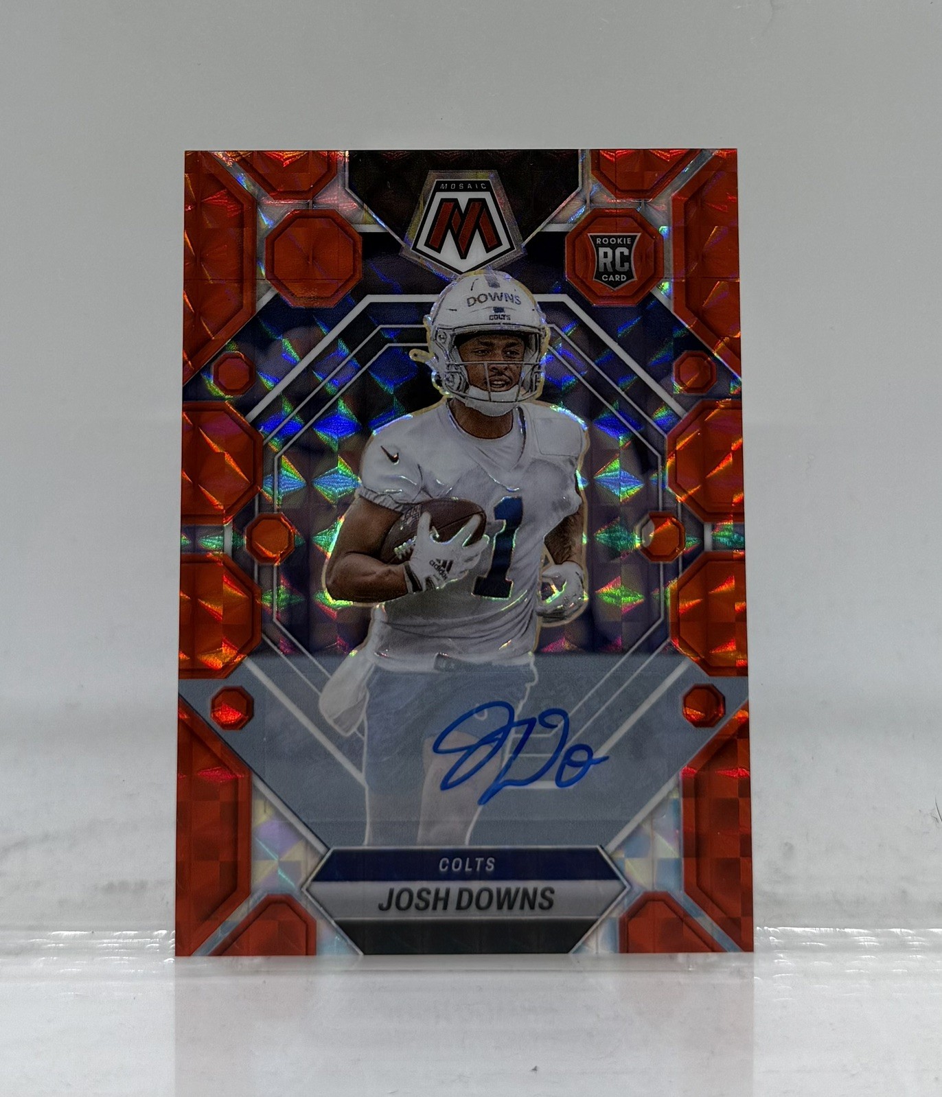 2023 Josh Downs Panini Mosaic Prizm Red Holo Rookie Autographs /199 #339 Colts