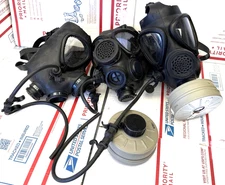 VINTAGE ISRAELI MILITARY M15 S80 GAS MASK w/ FILTER & DRINKING STRAW -HALLOWEEN