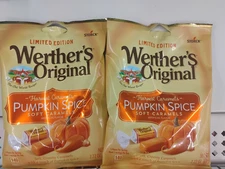 Lot of 2 STORCK  Werther's Original Pumpkin Spice Soft Caramel Bag, 2.2 oz Fresh