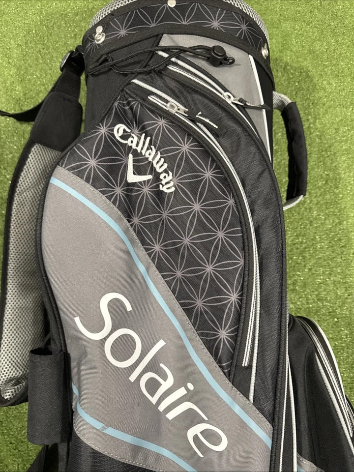 Callaway Solaire Ladies 6 Divider 6 Pocket Golf Cart Bag Black Gray - Image 4 of 4
