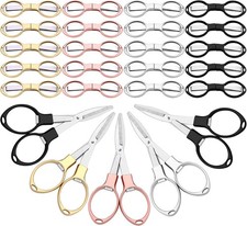 25 Pcs Mini Folding Scissors Portable Travel Stainl Steel Bad