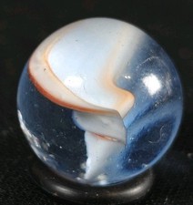 Vintage Marble - Rare Cats Eye White Orange