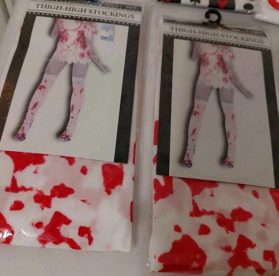 Lote de 13 medias hasta el muslo talla adulto varios estilos Foto 4 de 4