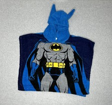 Kids One Size Batman Blanket With Hood Pullover Pancho No Sleeves New With Tags