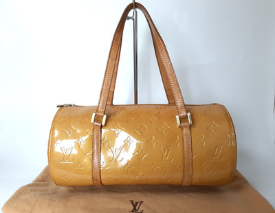 Louis Vuitton Vernis Bedford Hand Bag M91006 Vernis Monogram Yellow Louis VI1909