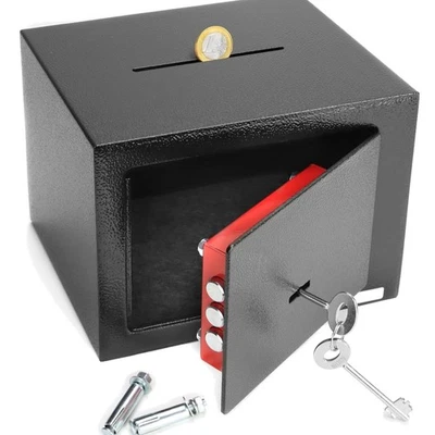 Safe Tresor 23x17x17 cm mit Einwurfschlitz Stahlkonstruktion für Wertsachen - Bild 1 von 4