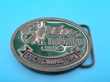 VTG Rare Belt Buckle Border Trucking Limited Lloydminster Alberta Canada Oil Gas