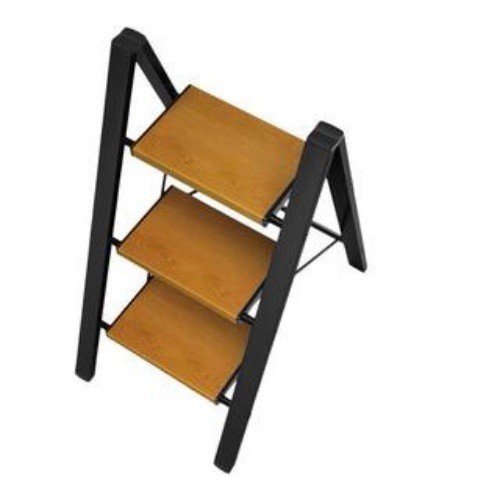 Reach 3 Step Ladder Aluminum Folding Stool with Anti Slip Wide Pedal 330 lbs.Cap - Picture 1 of 8