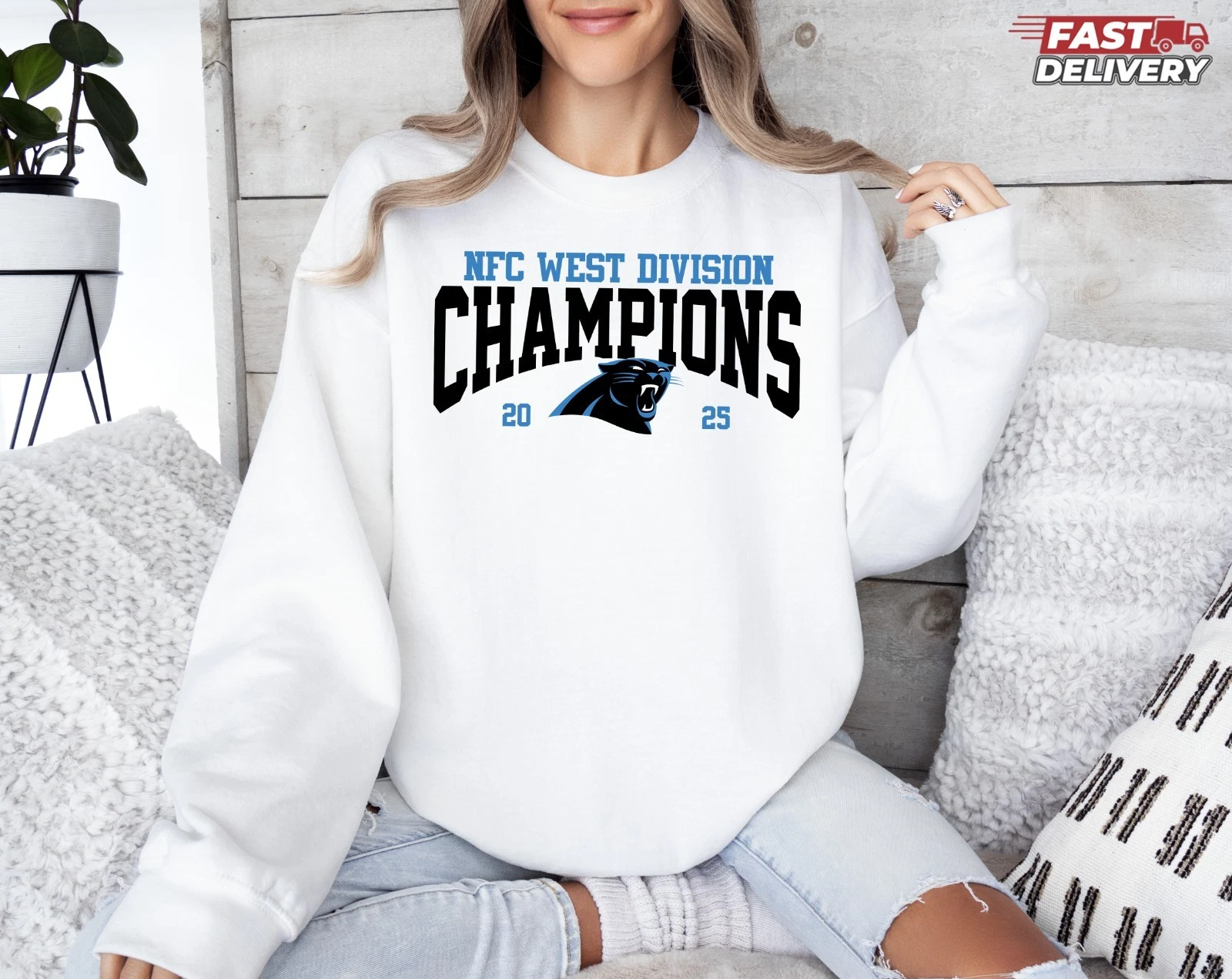 Carolina Panthers NFC West Champions 2025 Sweatshirt