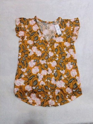 Loft Women's Size Xs Blouse New With Tags Comfortable Floral Stylish Summertime 
