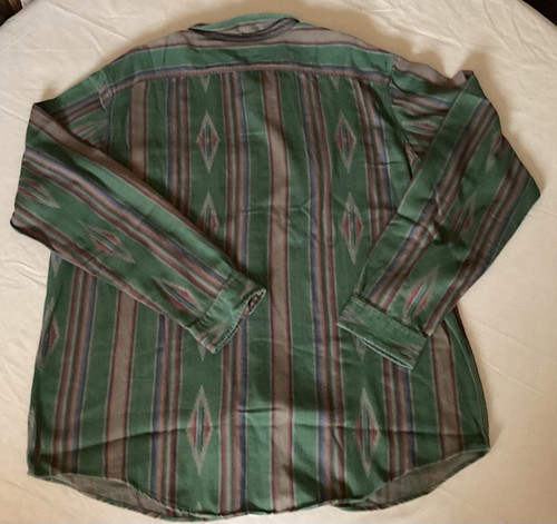 Polo Ralph Lauren Vintage Southwestern Indian Cowboy Cotton Work shirt Shirt XXL - Picture 9 of 11