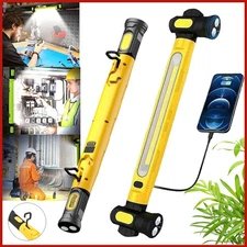 Under Hood Work Light Bar LED Magnetic Light with Hooks Cordless Rechargeable