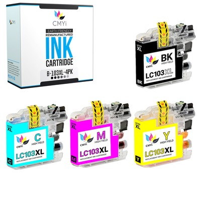 #ad CMYi Compatible Black and Color Ink Lot fits Brother LC103XL $30.79