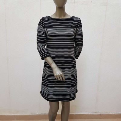 Maritimes Kleid von Max Studio, S, schwarz, weiß gestreift