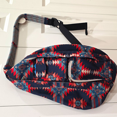 Kavu Aztec Geometric Rope Sling Bag Crossbody Zip, Adjustable Strap, 2 Pockets