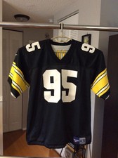 Pittsburgh Steelers #95 Greg Lloyd Black & White Reversible Jersey Adult Large