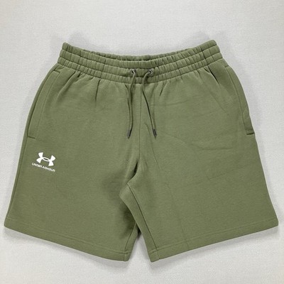 Under Armour Mens UA Icon 7.75'' Loose Fit Fleece Shorts Marine OD Green Size Vry