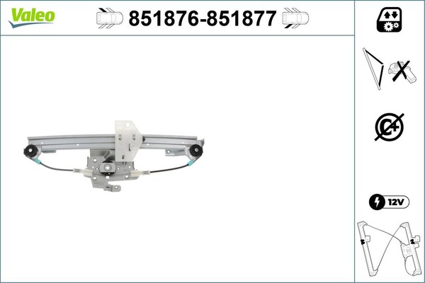 Valeo Fensterheber 851876 FüR Clio Renault Thalia 2 1 BB0A BB0F BB10 BB1K BB28-image