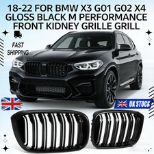 FOR BMW X3 G01 G02 X4 GLOSS BLACK M PERFORMANCE FRONT KIDNEY GRILLE GRILL 18-22