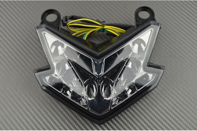 Feu arrière LED Kawasaki ZX-6R à clignotants dynamiques pour une visibilité accrue
