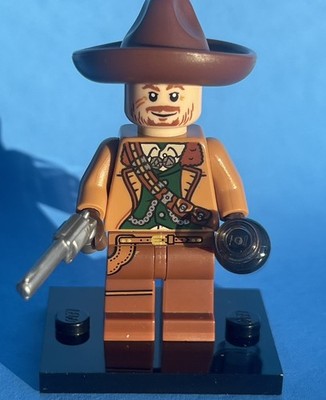 Lego Cowboy CHARRO western bandit w brick warriors sombrero & Brick Arms gun