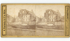 France, Strasbourg, La bibliothèque et le Temple Neuf après les bombardements, S