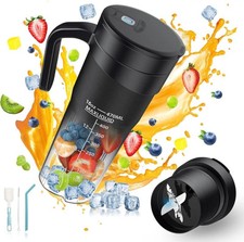 Portable Blender Rechargeable Juicer Blender Schwartz Mit Strohhalm 