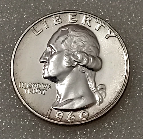🟅 1960 PROOF 90% Silver Wash. Quarter 25¢ @ MELT*
