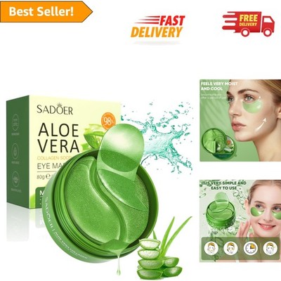 60 PCS Aloe Vera Eye Masks   Brightening Patches for Dark Circles & Puffiness