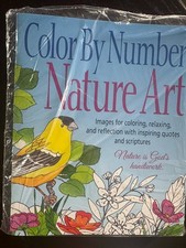 Color-By-Number Nature Art Coloring Book   NEW