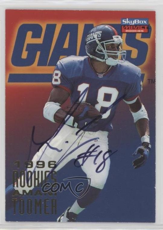 Amani Toomer Skybox Impact 1996 Rookies #A6 Autograph