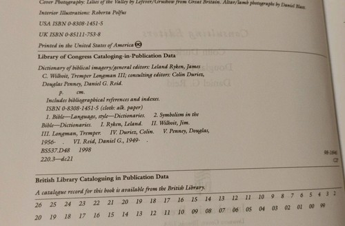 Dictionary of Biblical Imagery - Hardcover By Ryken, Leland - Picture 10 of 10