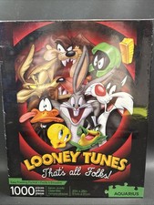 Looney Tunes 1,000 Piece That's All Folks Daffy Bugs Tweety Jigsaw Puzzle Sealed